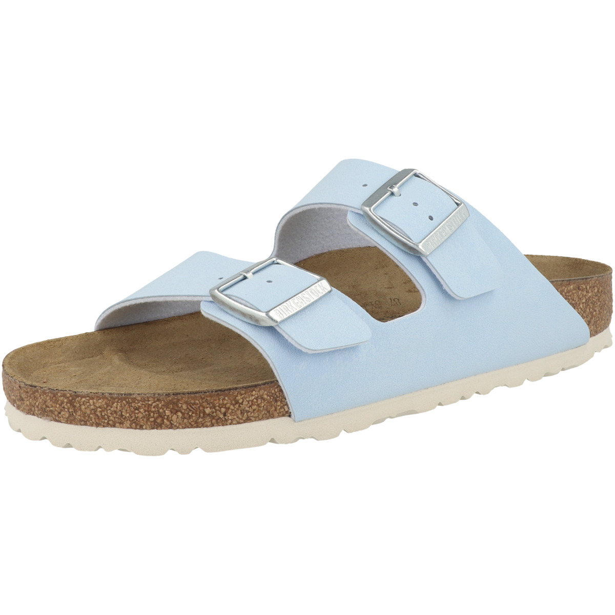 Birkenstock Arizona Birko-Flor Nubuk Sandale schmal hellblau
