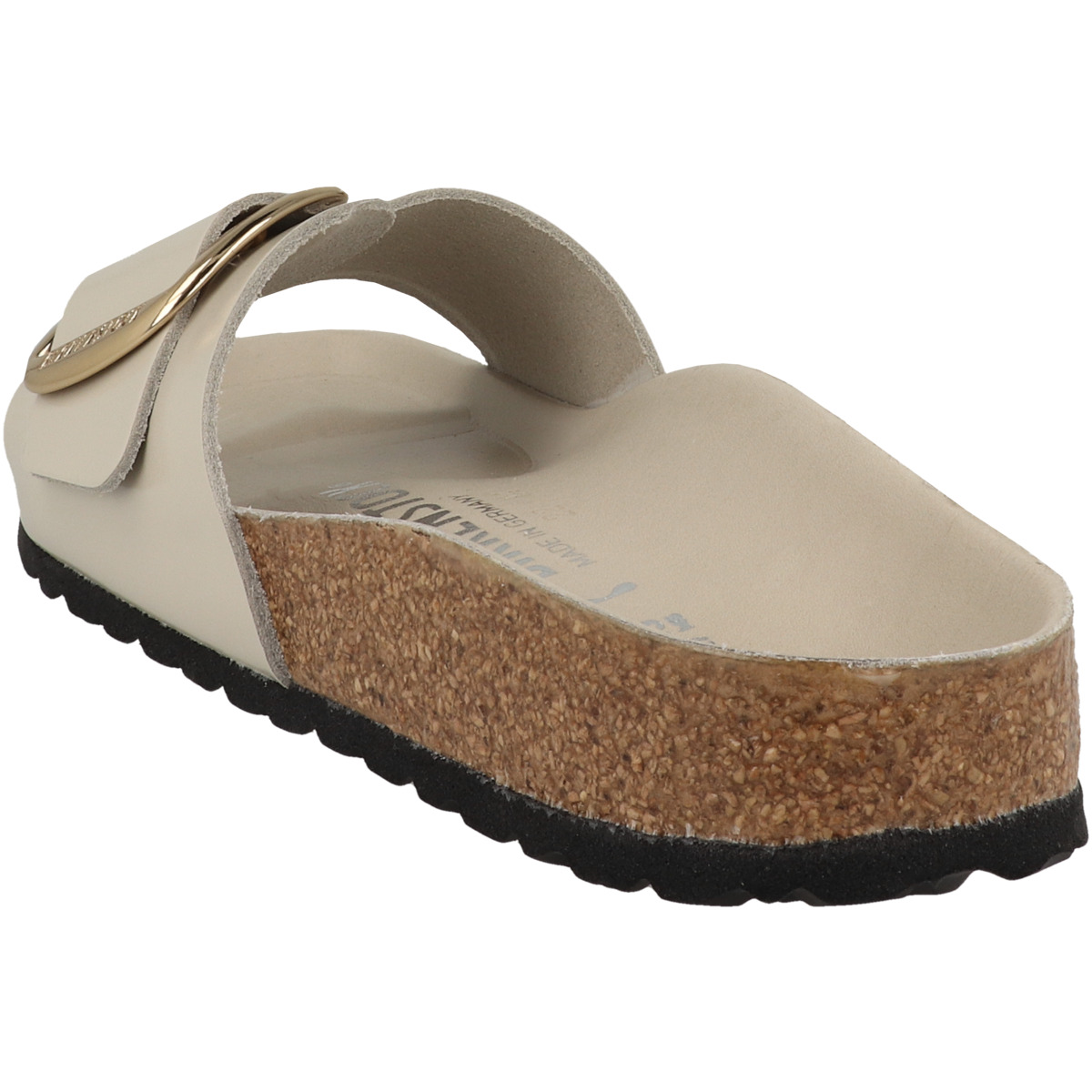 Birkenstock Madrid Big Buckle Naturleder Lack Sandale schmal natur