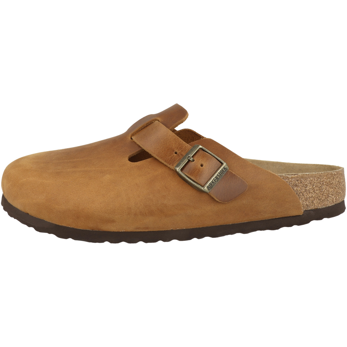 Birkenstock Boston Geöltes Nubukleder Clogs schmal braun