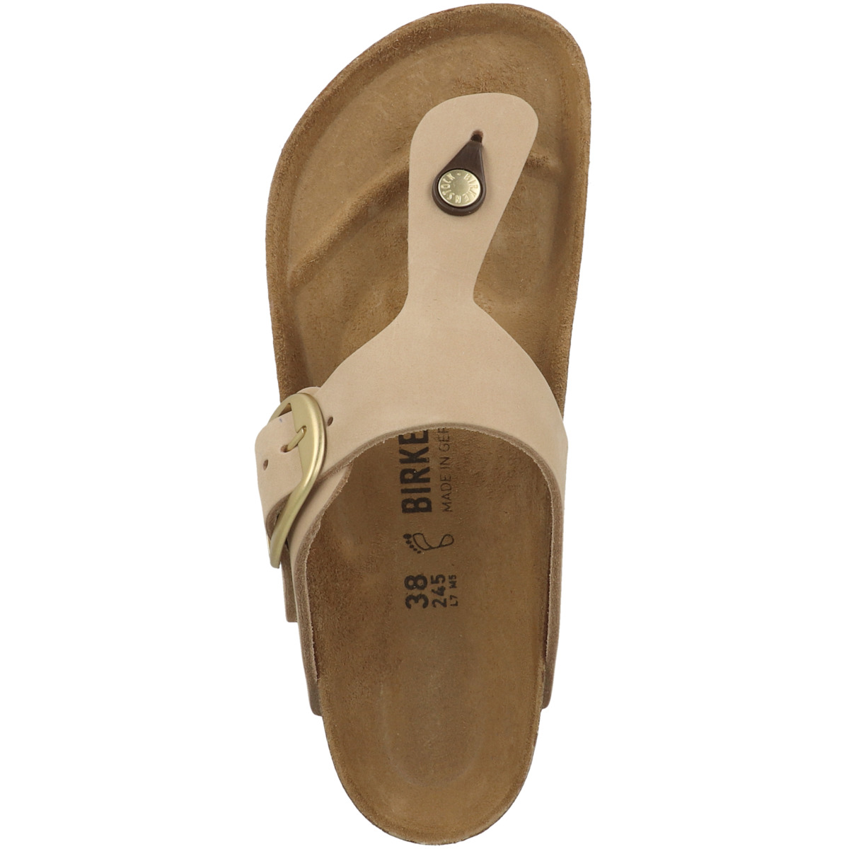 Birkenstock Gizeh Big Buckle Nubukleder Sandale normal beige Birkenstock Gizeh Big Buckle Nubukleder Sandale normal beige