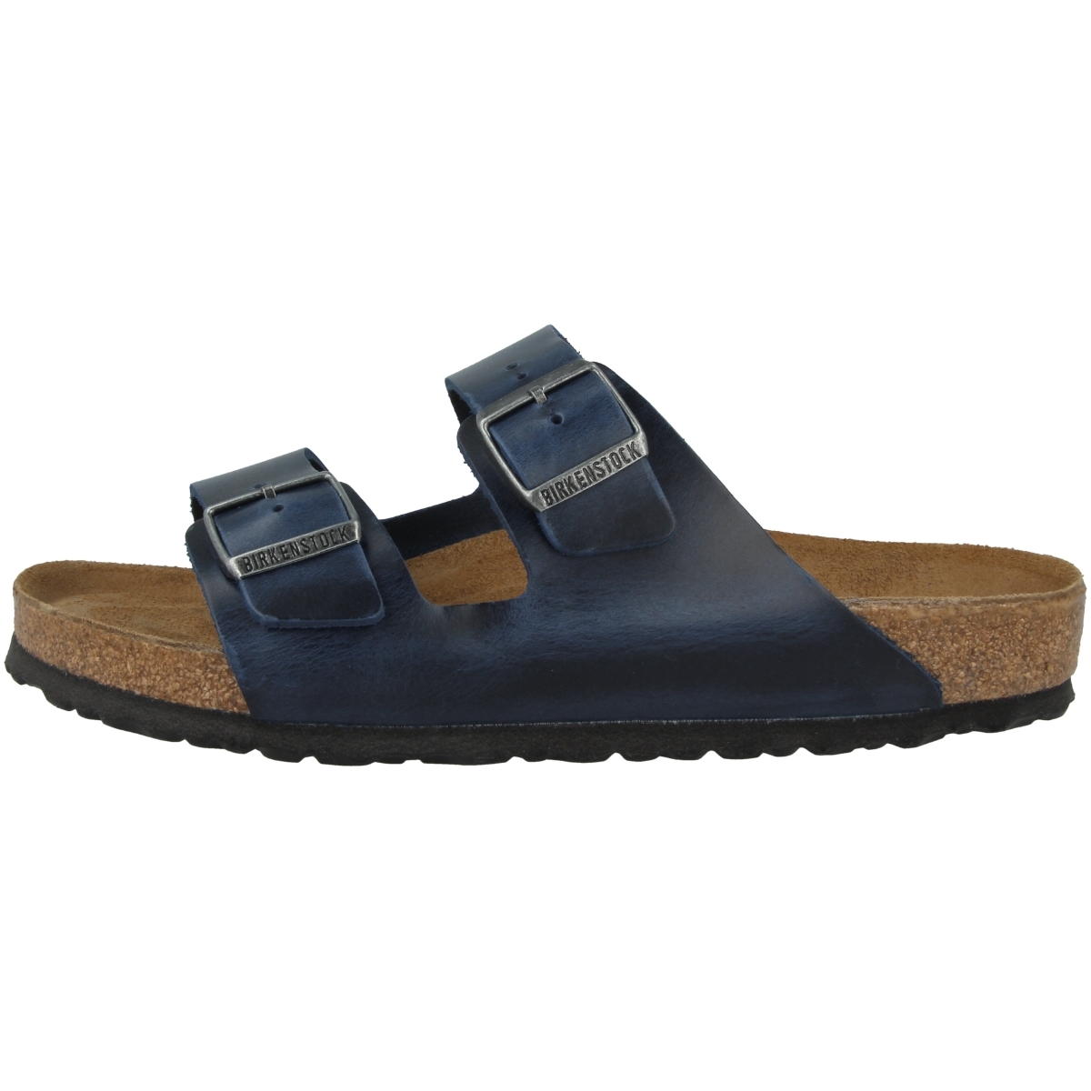 Birkenstock Arizona SFB Geöltes Nubukleder Sandale Weichbettung normal blau