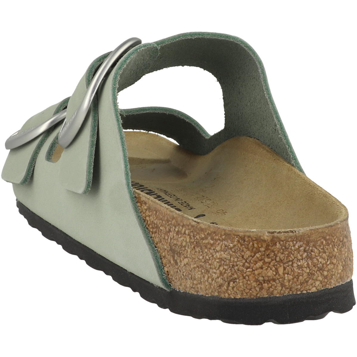 Birkenstock Arizona Big Buckle Nubukleder Sandale schmal hellgrau