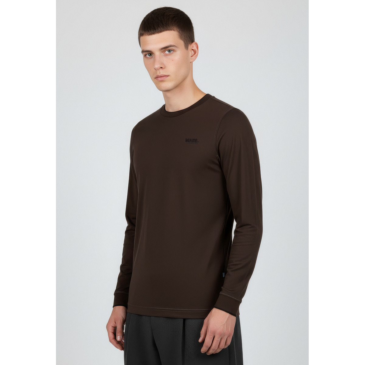 KARL LAGERFELD 755001 Langarmshirt dunkelbraun