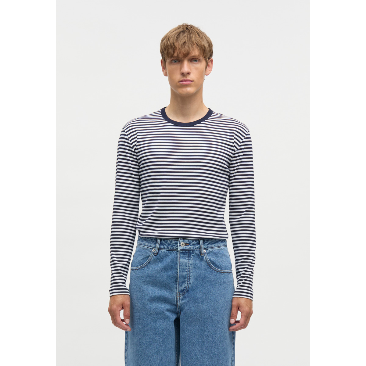 Mads Norgaard Duo Rib Tobias Langarmshirt multicolor