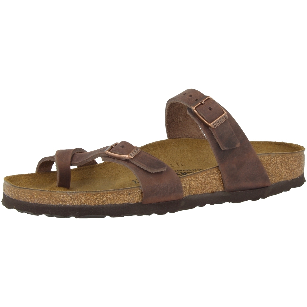 Birkenstock Mayari geöltes Nubukleder Sandale normal braun