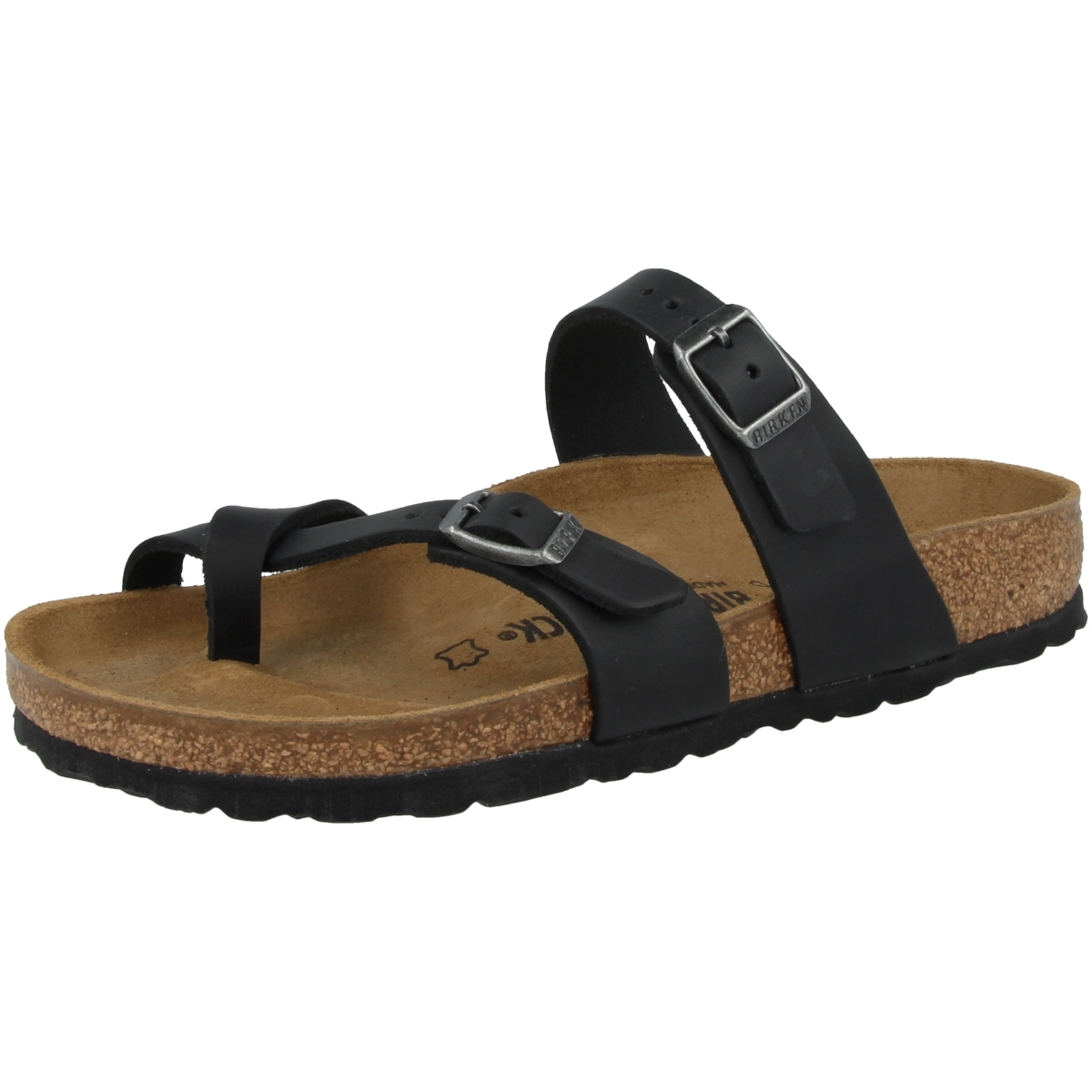 Birkenstock Mayari geöltes Nubukleder Sandale normal schwarz