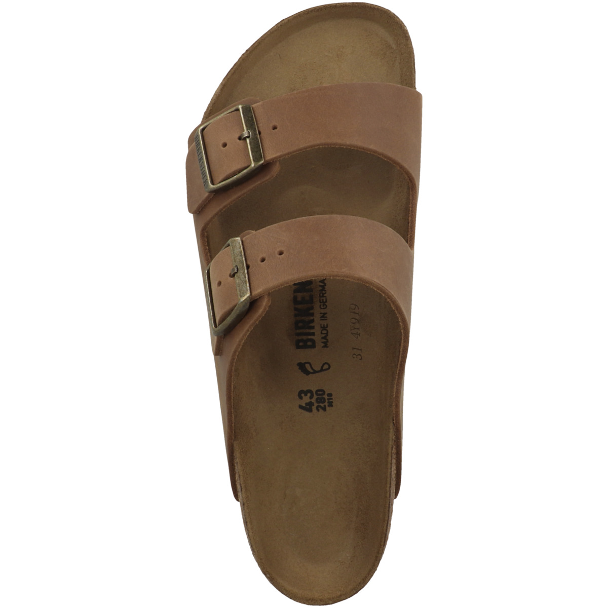 Birkenstock Arizona geöltes Naturleder Sandale normal braun