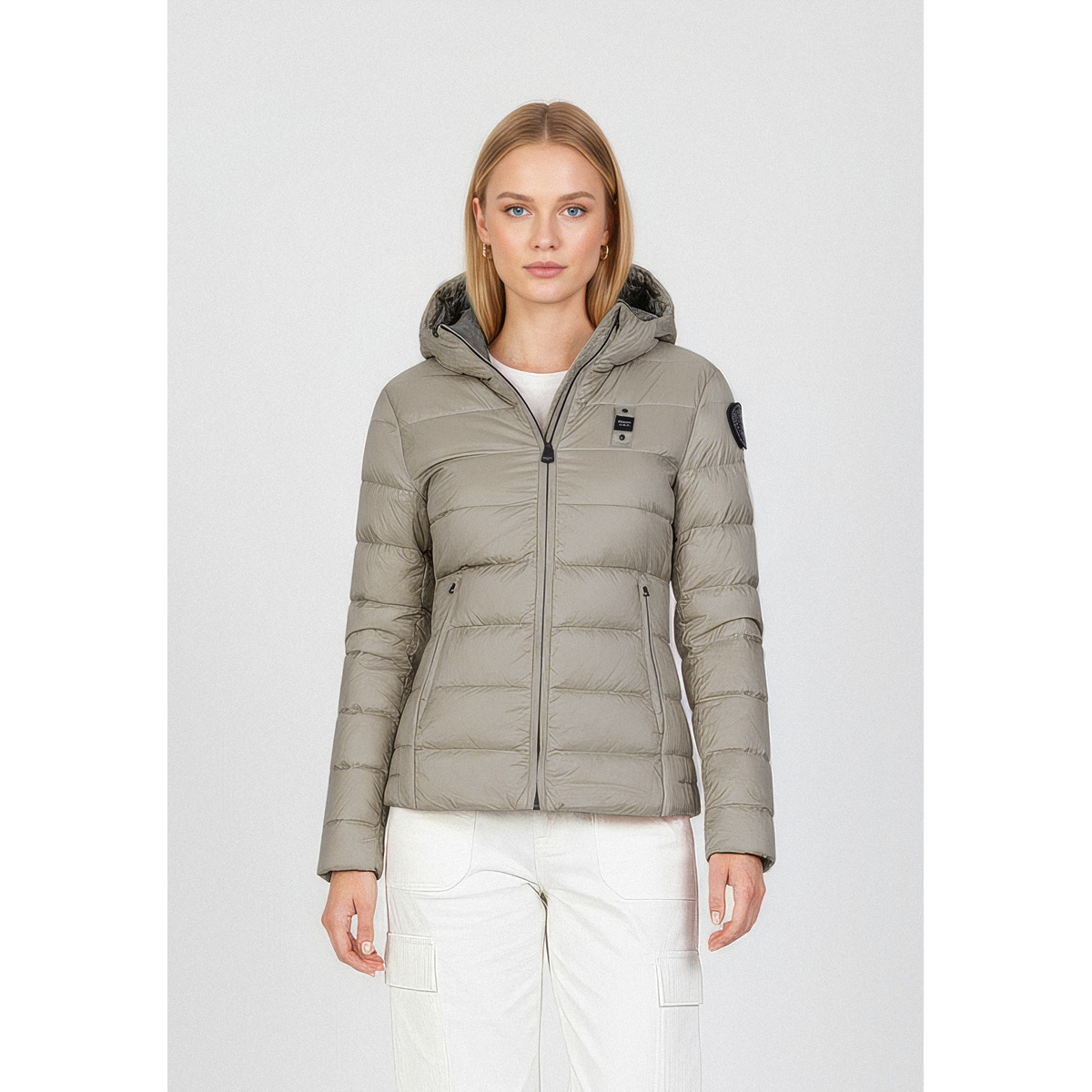 Blauer Charme Daunenjacke grau