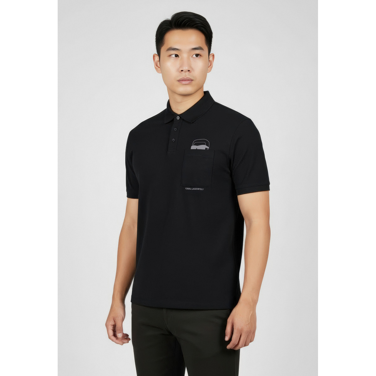 KARL LAGERFELD 745127 Poloshirt schwarz