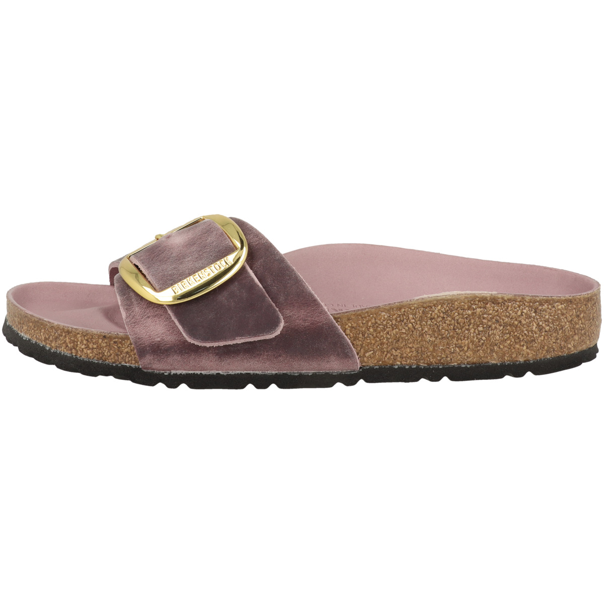 Birkenstock Madrid Big Buckle geöltes Naturleder Sandale schmal lila
