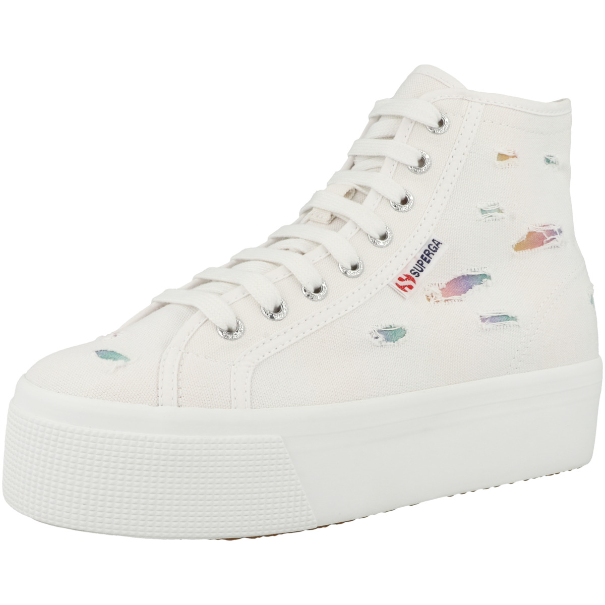 Superga 2708 Ripped Multicolor Cotton Sneaker weiss Superga 2708 Ripped Multicolor Cotton Sneaker weiss