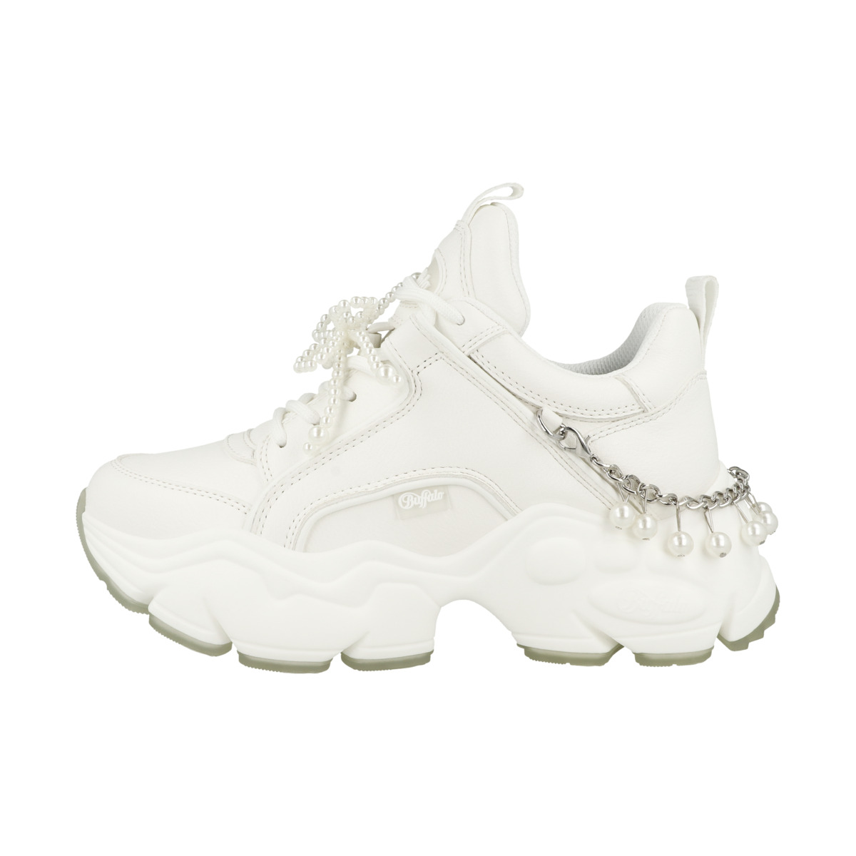Buffalo Binary Chain Pearl Sneaker low weiss