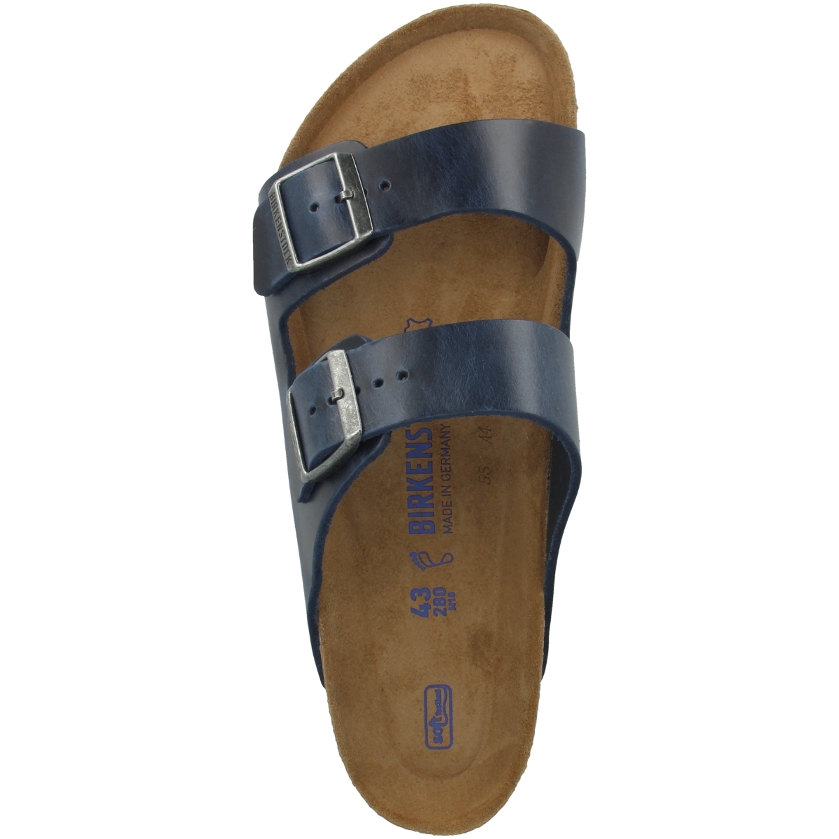 Birkenstock Arizona SFB Geöltes Nubukleder Sandale Weichbettung normal blau Birkenstock Arizona SFB Geöltes Nubukleder Sandale Weichbettung normal blau