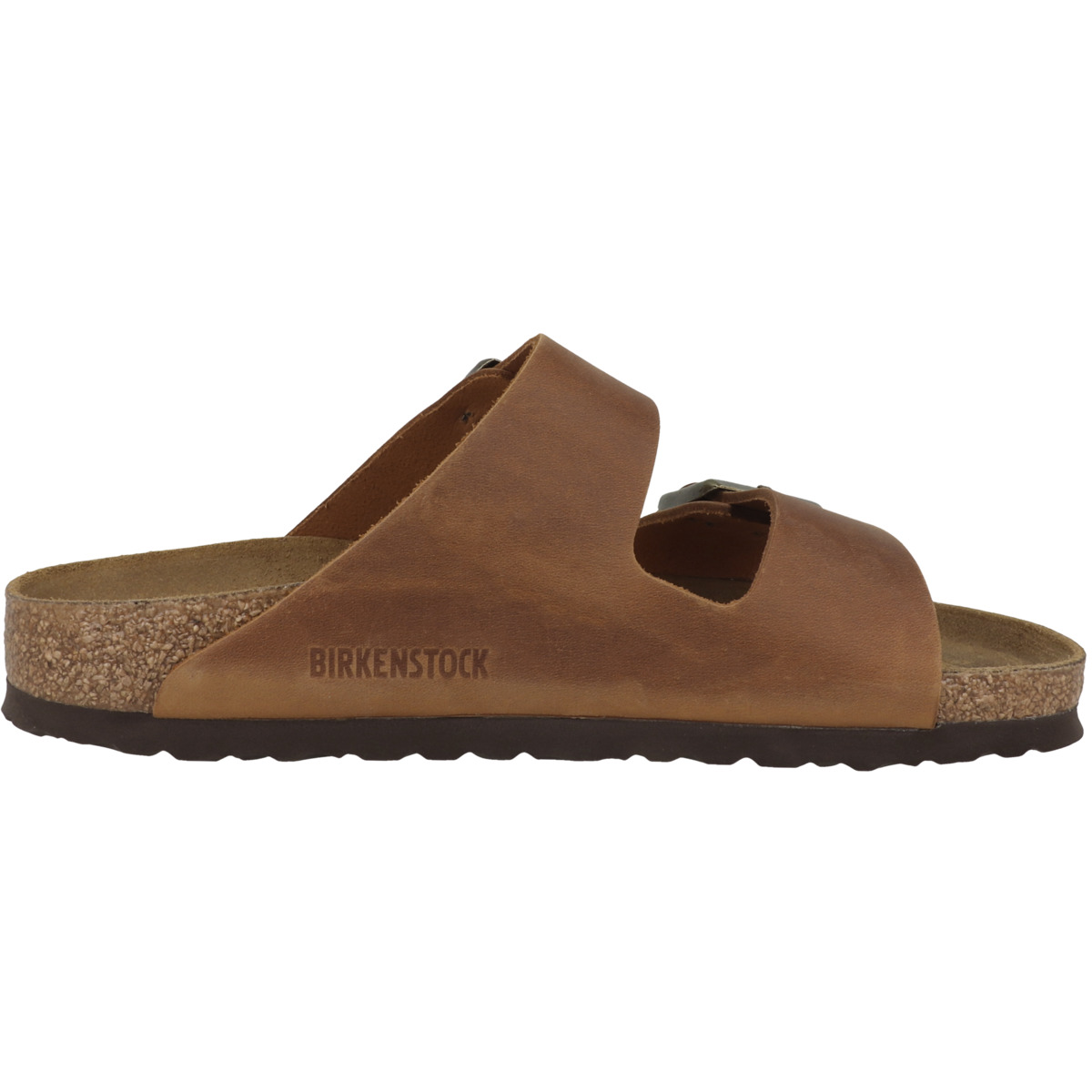 Birkenstock Arizona geöltes Naturleder Sandale schmal braun