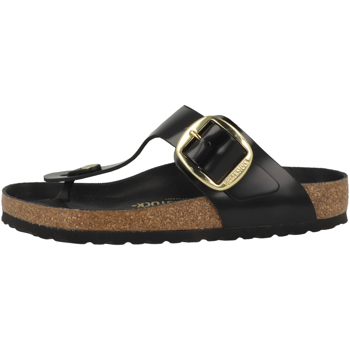 Birkenstock Gizeh Naturleder Patent Zehensandale normal schwarz