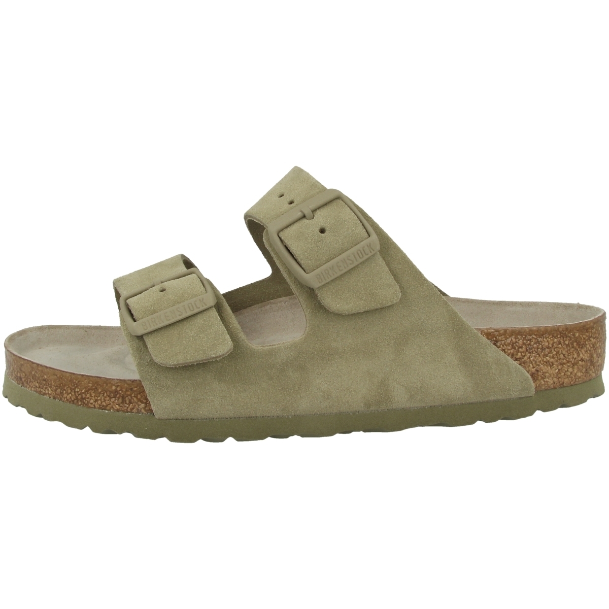 Birkenstock Arizona SFB Veloursleder Sandale Weichbettung normal gruen