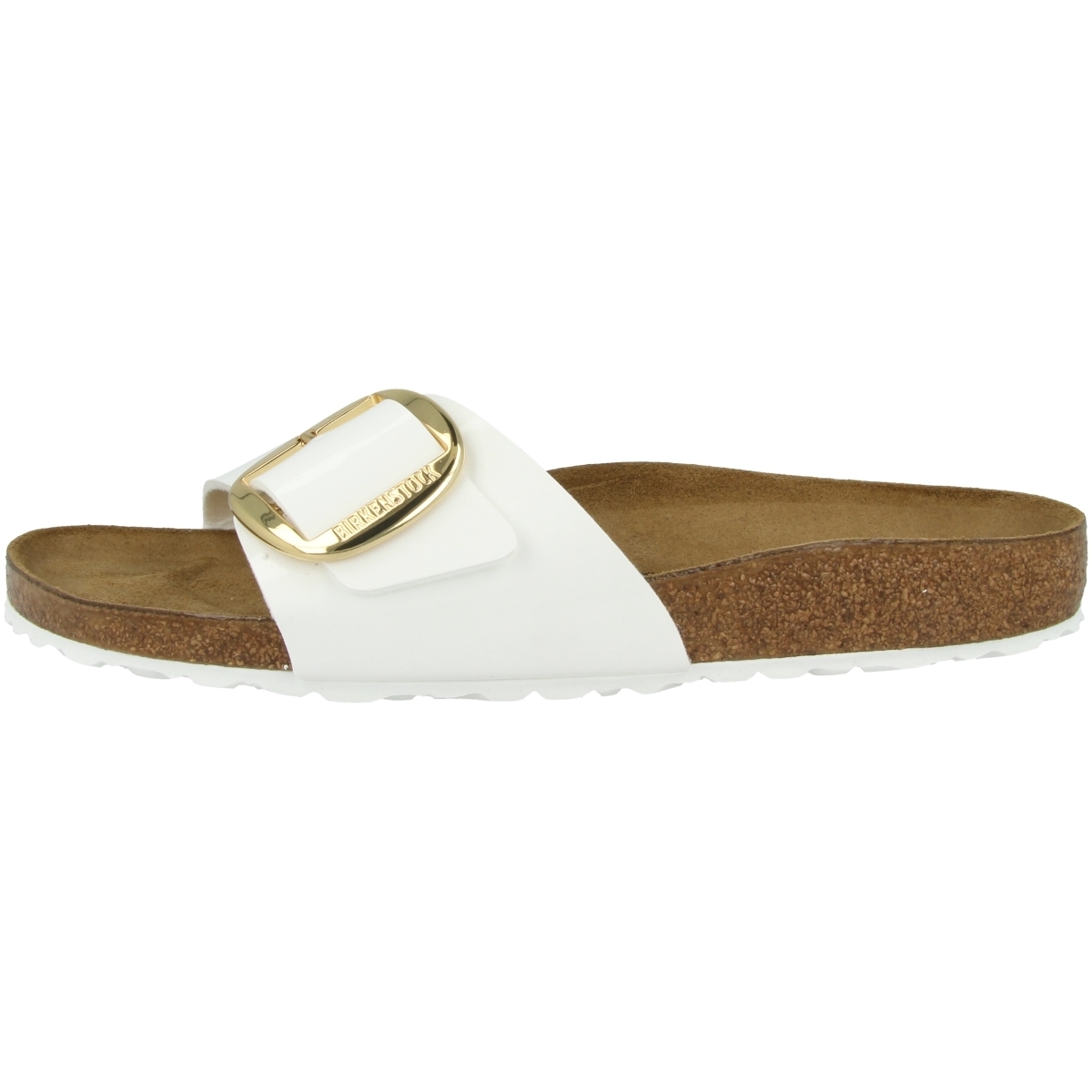 Birkenstock Madrid Big Buckle Birko-Flor Pantolette schmal weiss