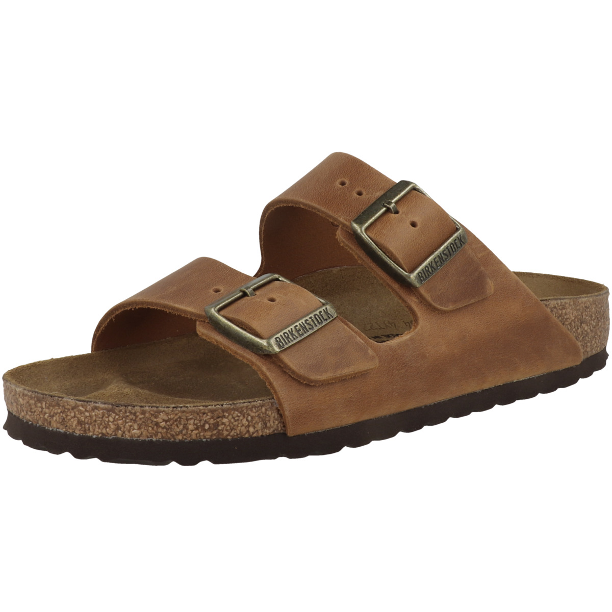 Birkenstock Arizona geöltes Naturleder Sandale schmal braun