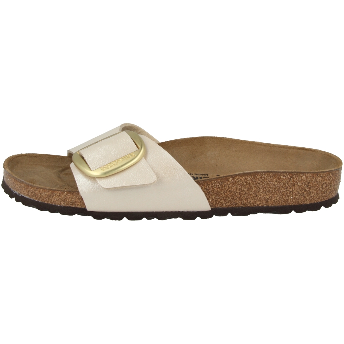 Birkenstock Madrid Big Buckle Birko-Flor Sandale schmal creme