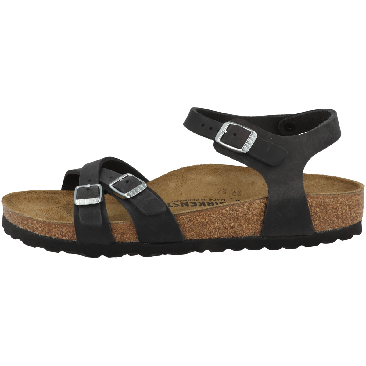 Birkenstock Kumba geöltes Nubukleder Sandale schmal schwarz
