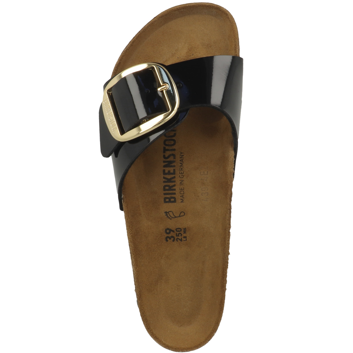 Birkenstock Madrid Big Buckle Birko-Flor Patent Pantolette normal schwarz