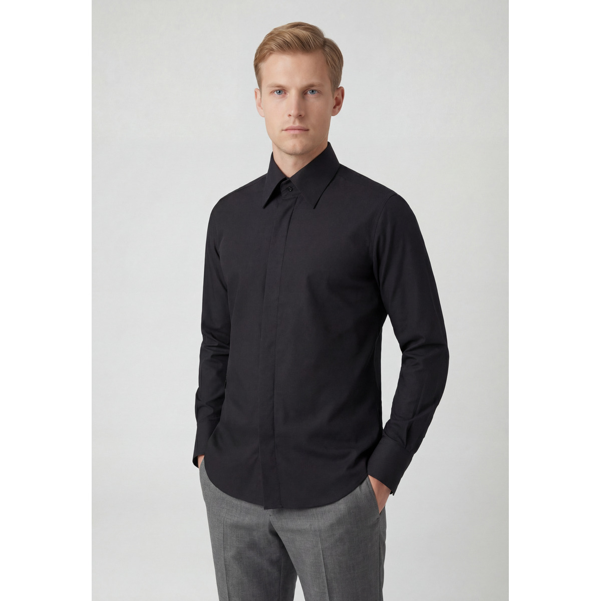 KARL LAGERFELD 605008 Hemd schwarz