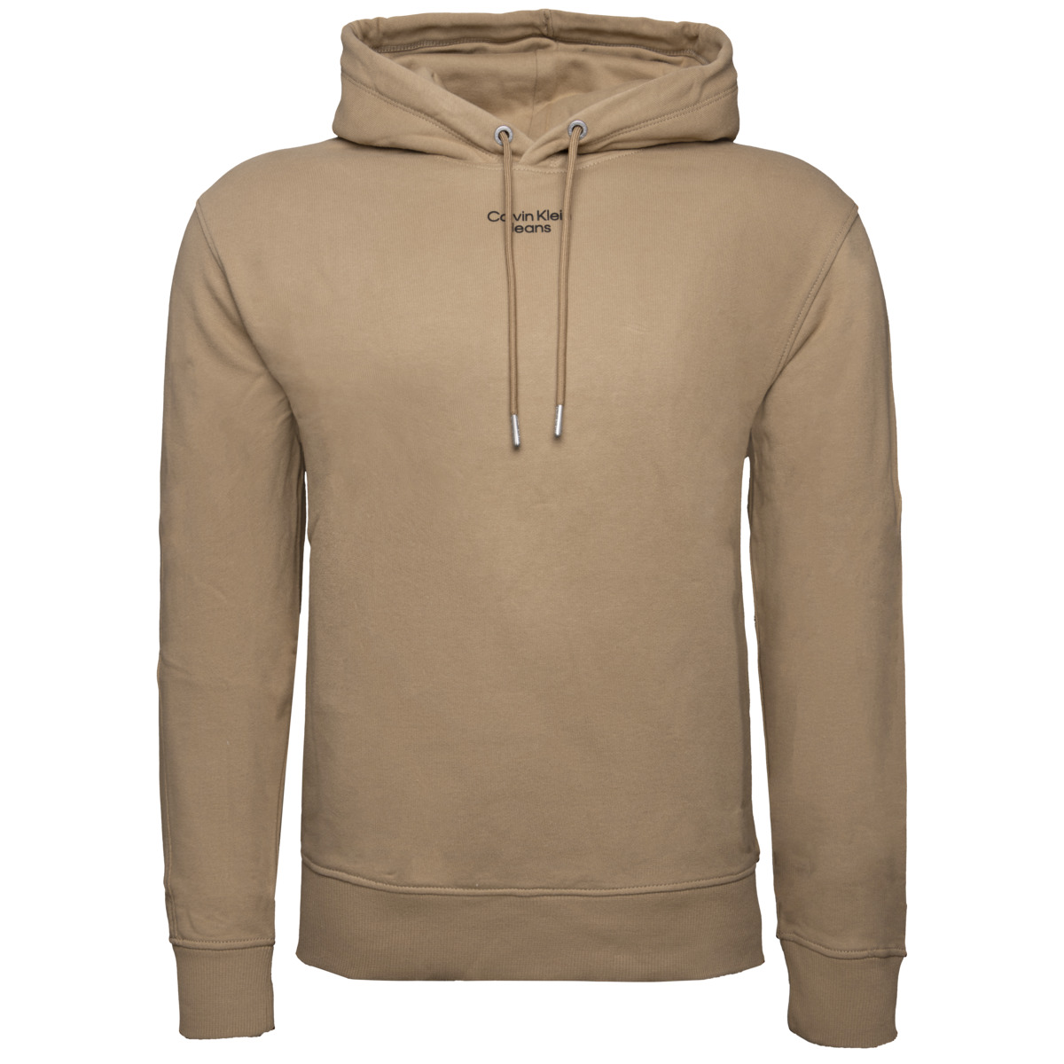 Calvin Klein Jeans Stacked Logo Hoodie hellbraun