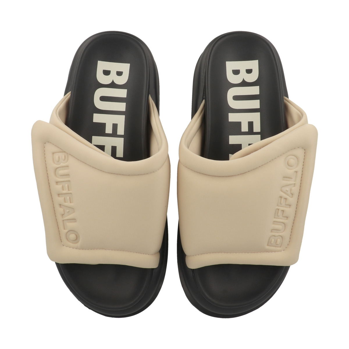 Buffalo Palma Velcro Pantolette creme