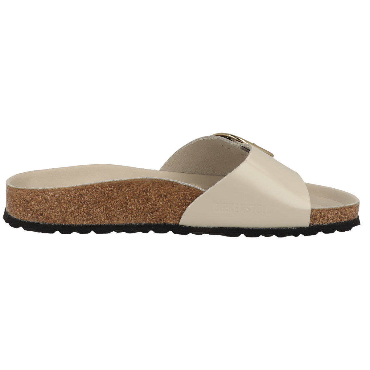 Birkenstock Madrid Big Buckle Naturleder Lack Sandale schmal natur