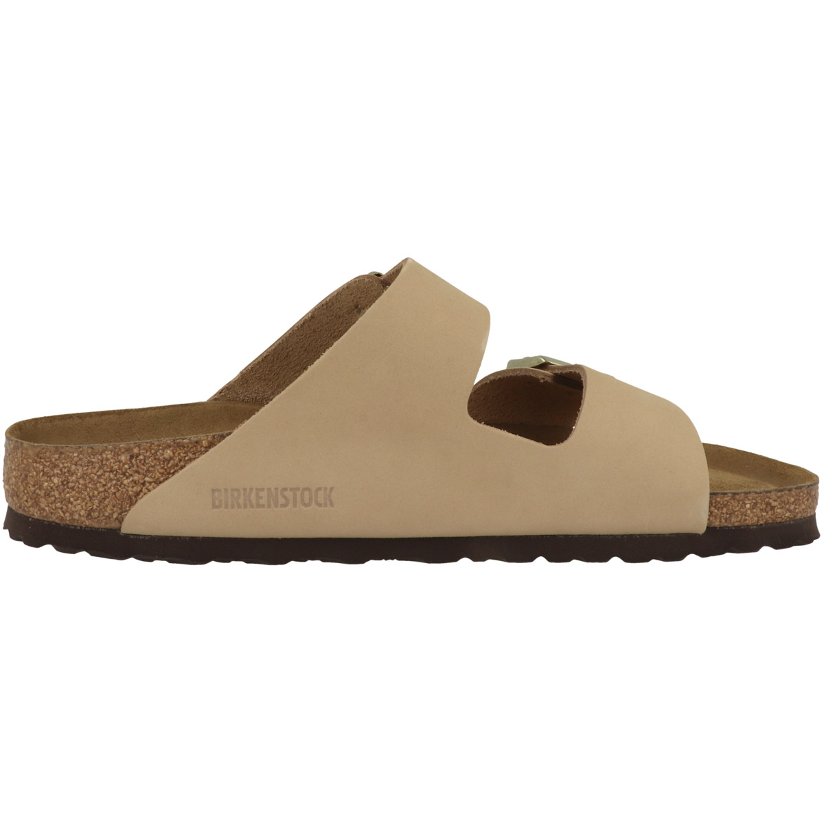 Birkenstock Arizona SFB Nubukleder Sandale Weichbettung schmal beige