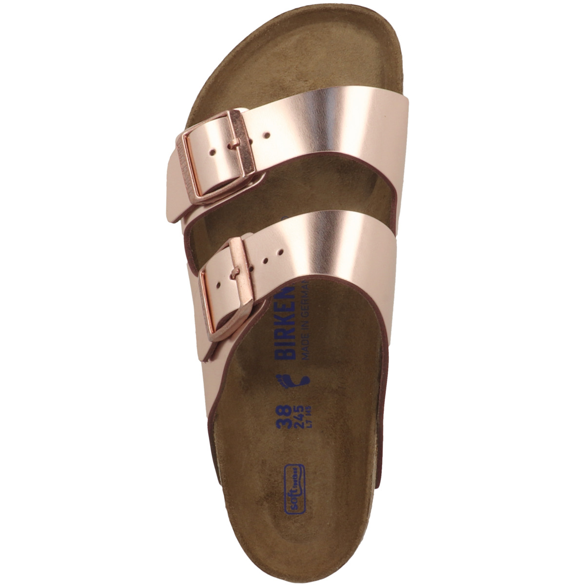 Birkenstock Arizona Glattleder Sandale Weichbettung schmal braun Birkenstock Arizona Glattleder Sandale Weichbettung schmal braun