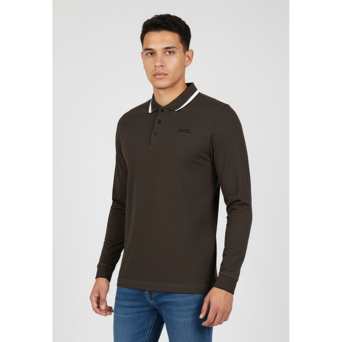 KARL LAGERFELD 745005 Poloshirt dunkelbraun