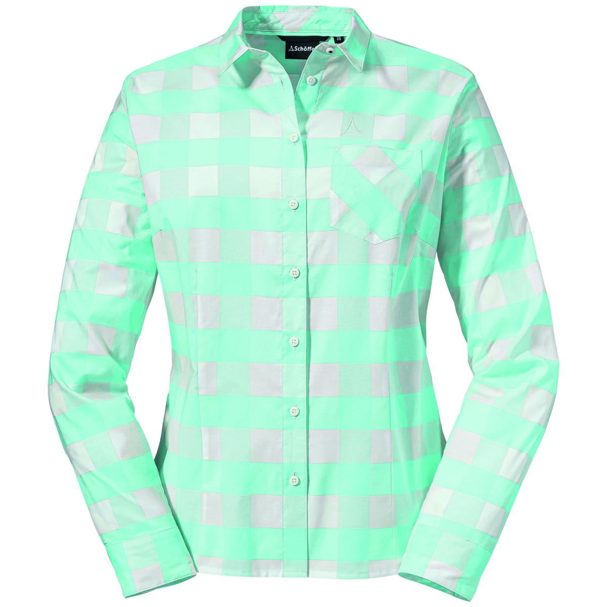 Schöffel Blouse Moraans LG L Langarmbluse hellgruen
