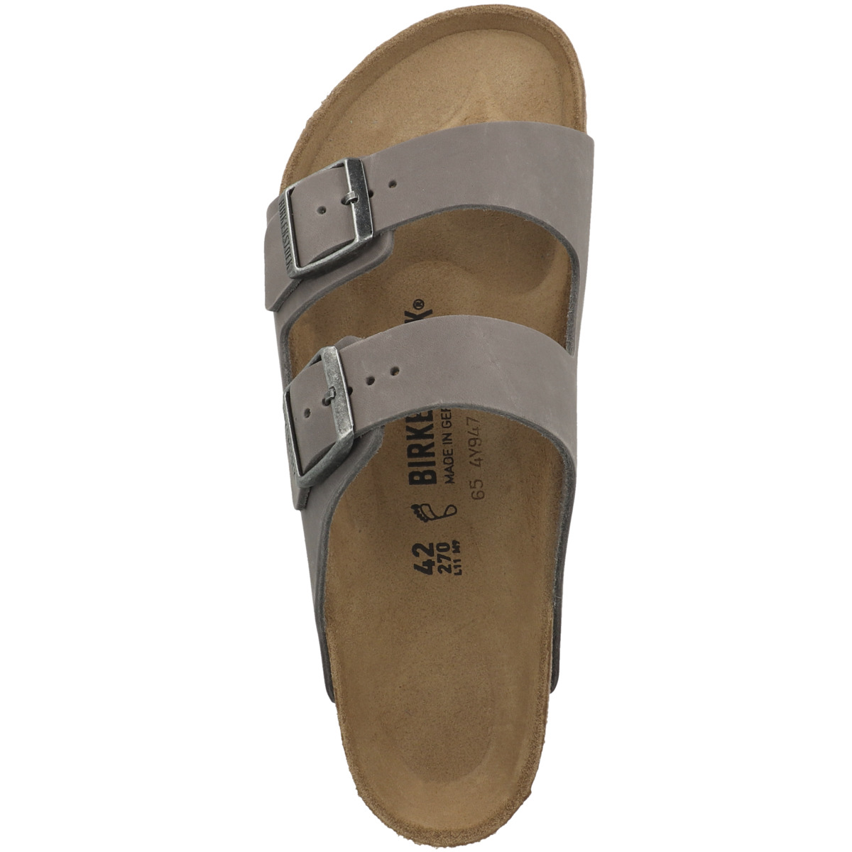 Birkenstock Arizona geöltes Nubukleder Sandale normal dunkelgrau Birkenstock Arizona geöltes Nubukleder Sandale normal dunkelgrau