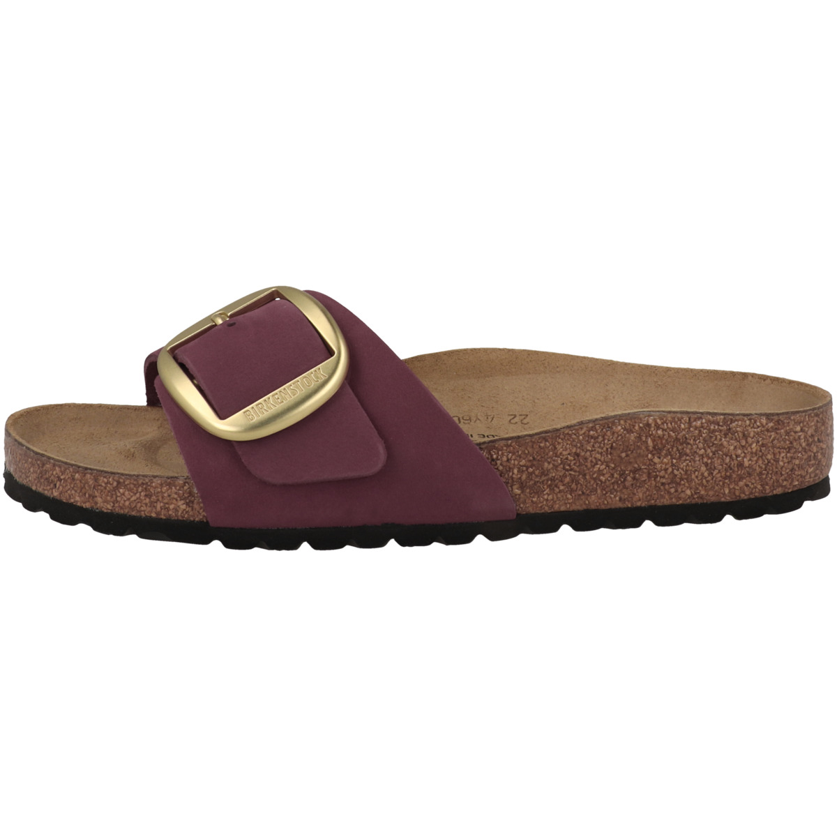 Birkenstock Madrid Big Buckle Nubukleder Sandale schmal rot