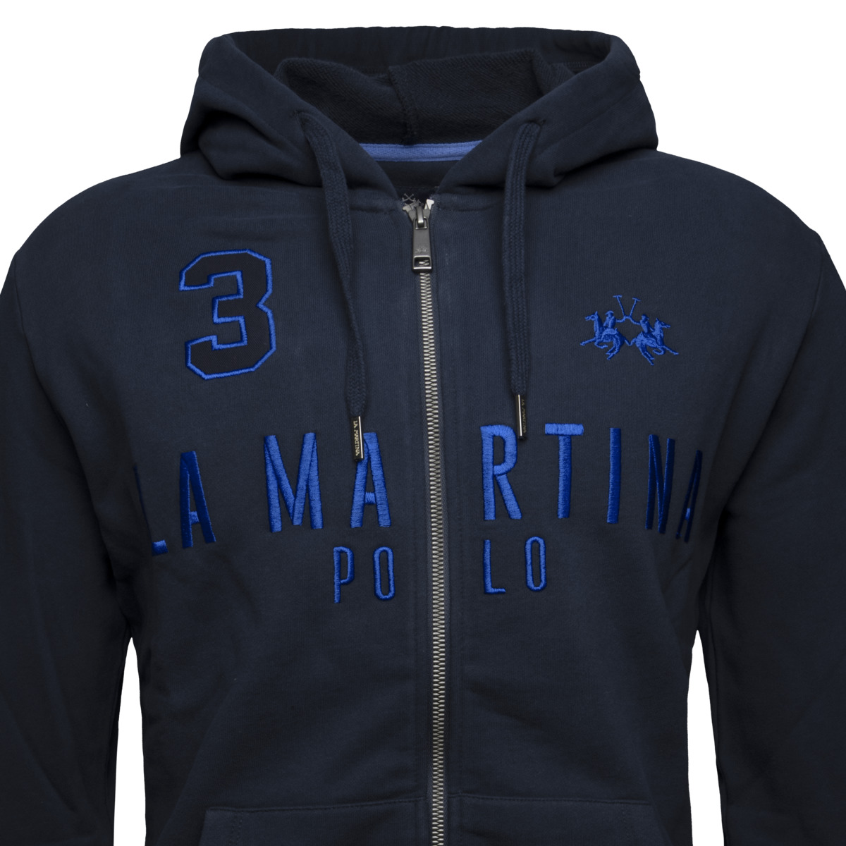 La Martina MAF305 Sweatjacke dunkelblau La Martina MAF305 Sweatjacke dunkelblau
