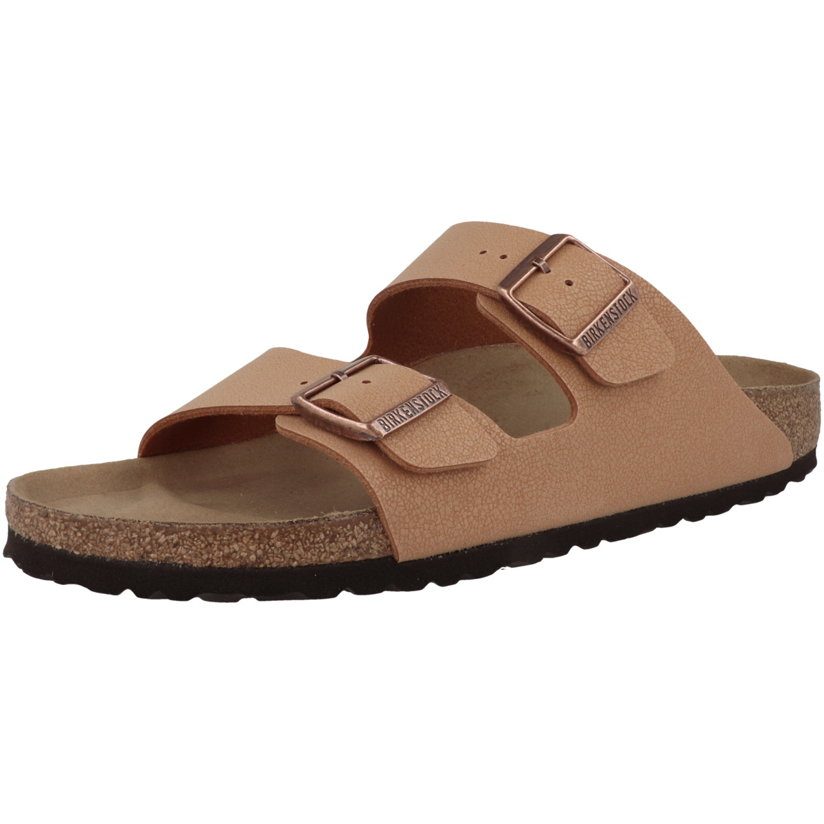 Birkenstock Arizona Birko-Flor Nubuk Sandale schmal hellbraun