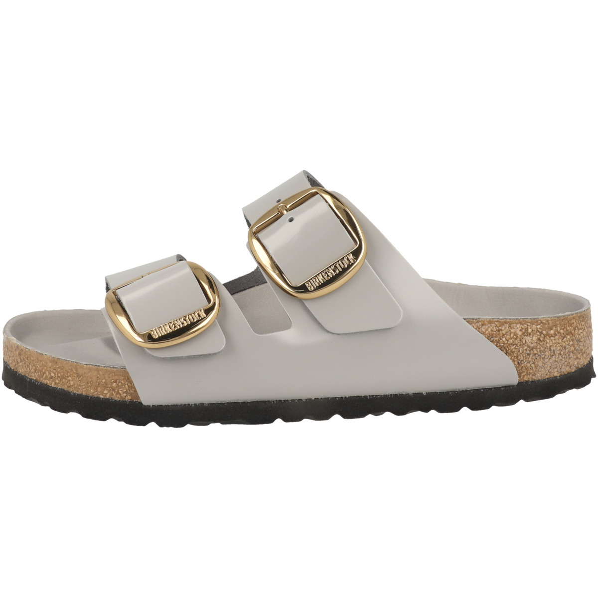 Birkenstock Arizona Big Buckle Naturleder Lack Sandale normal hellgrau