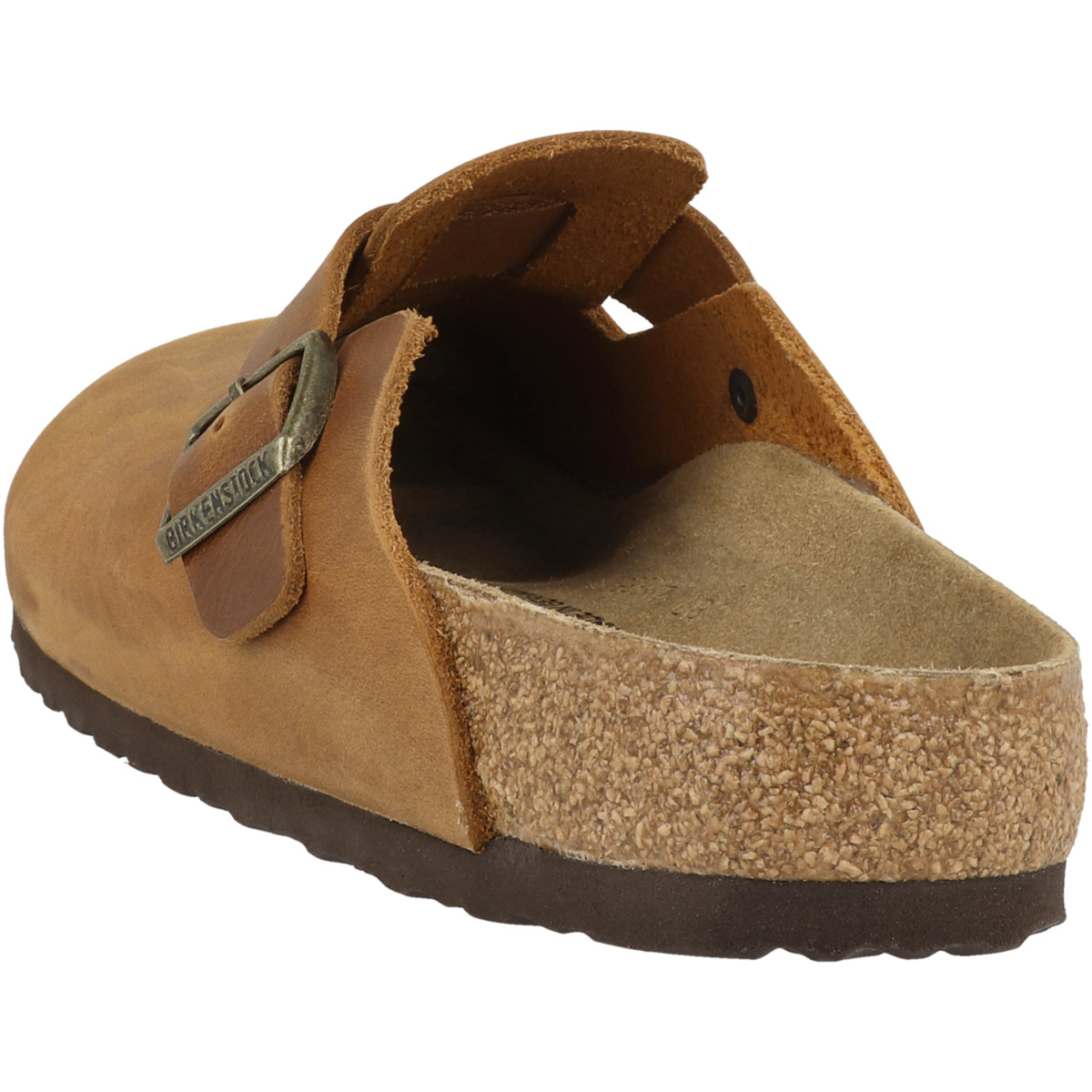 Birkenstock Boston Geöltes Nubukleder Clogs schmal braun