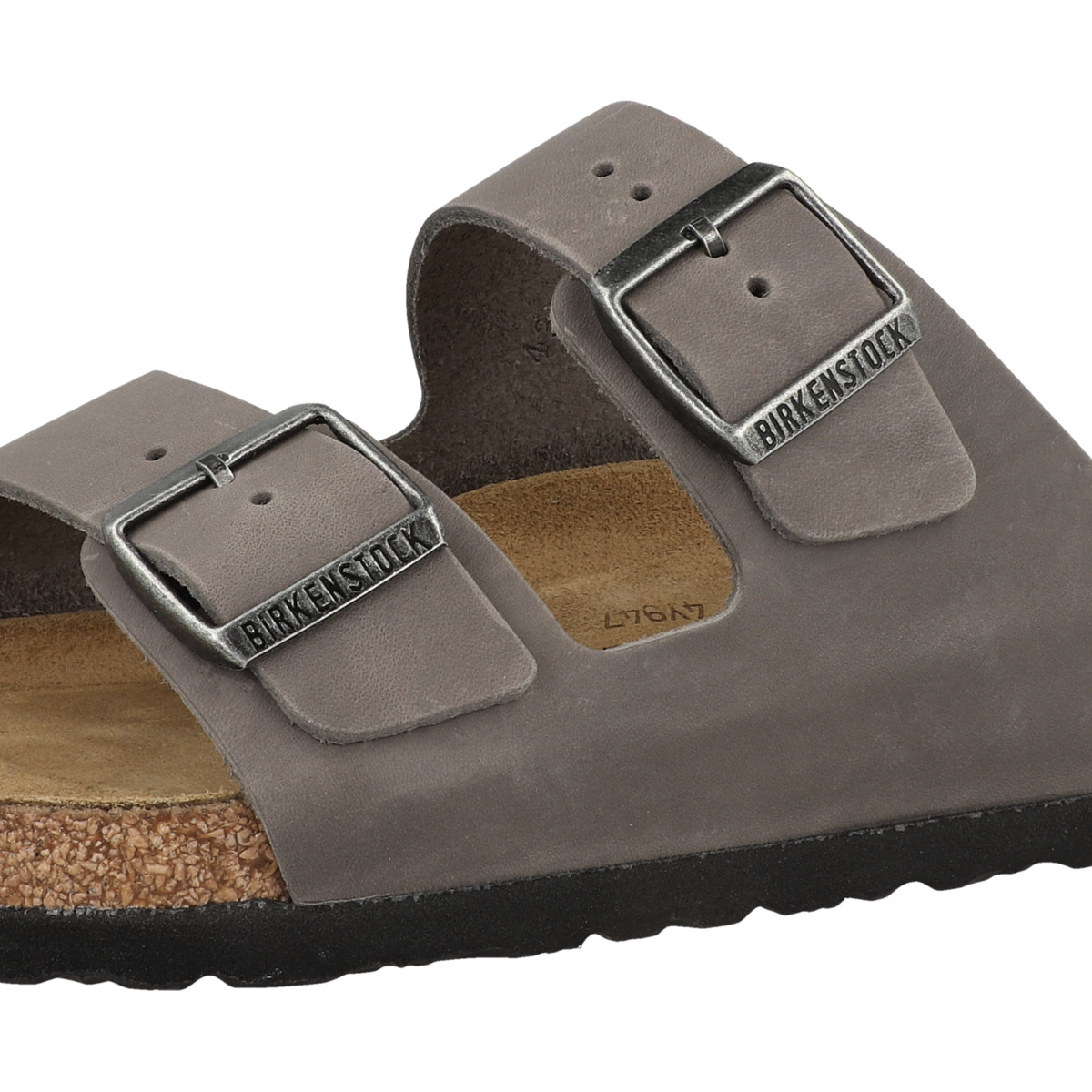 Birkenstock Arizona geöltes Nubukleder Sandale normal dunkelgrau Birkenstock Arizona geöltes Nubukleder Sandale normal dunkelgrau