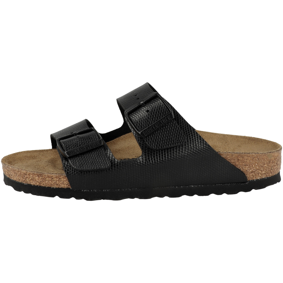 Birkenstock Arizona Birko-Flor Embossed Sandale schmal schwarz Birkenstock Arizona Birko-Flor Embossed Sandale schmal schwarz