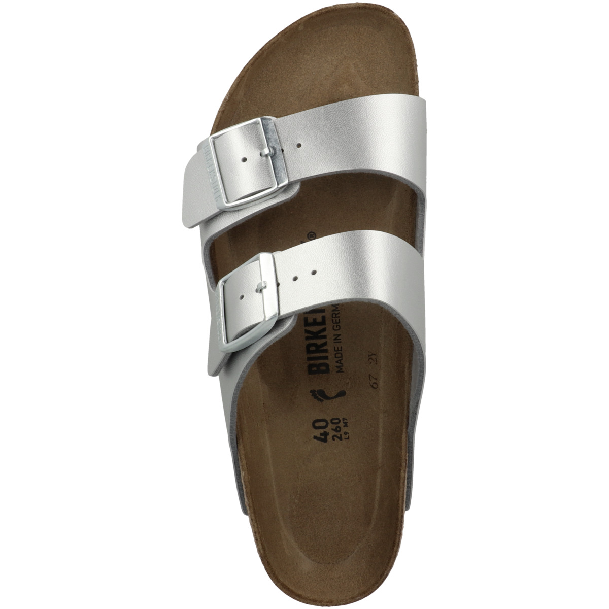 Birkenstock Arizona Birko-Flor Sandale schmal silber Birkenstock Arizona Birko-Flor Sandale schmal silber
