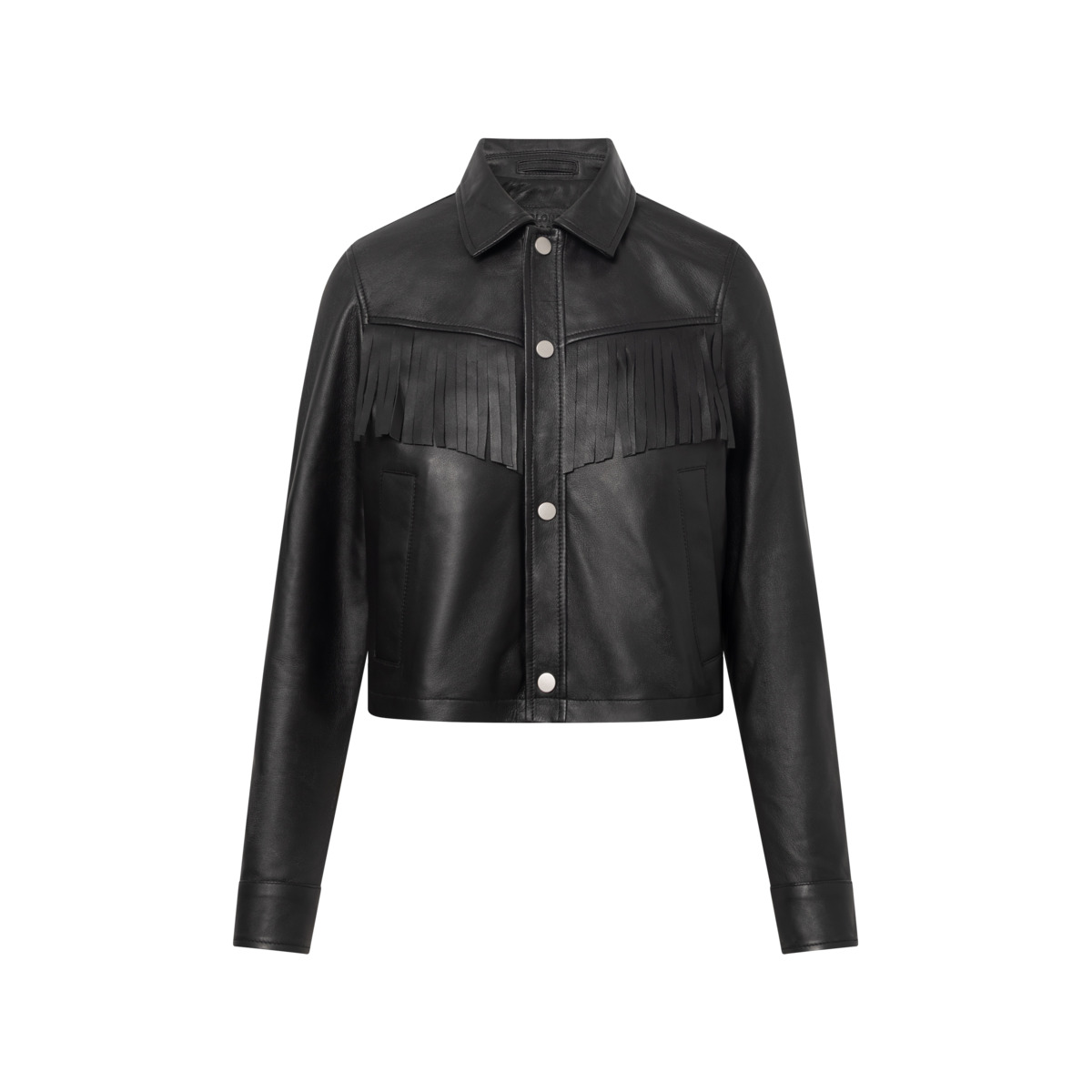 Bolongaro Trevor Ginny Fringe Jacket Lederjacke schwarz