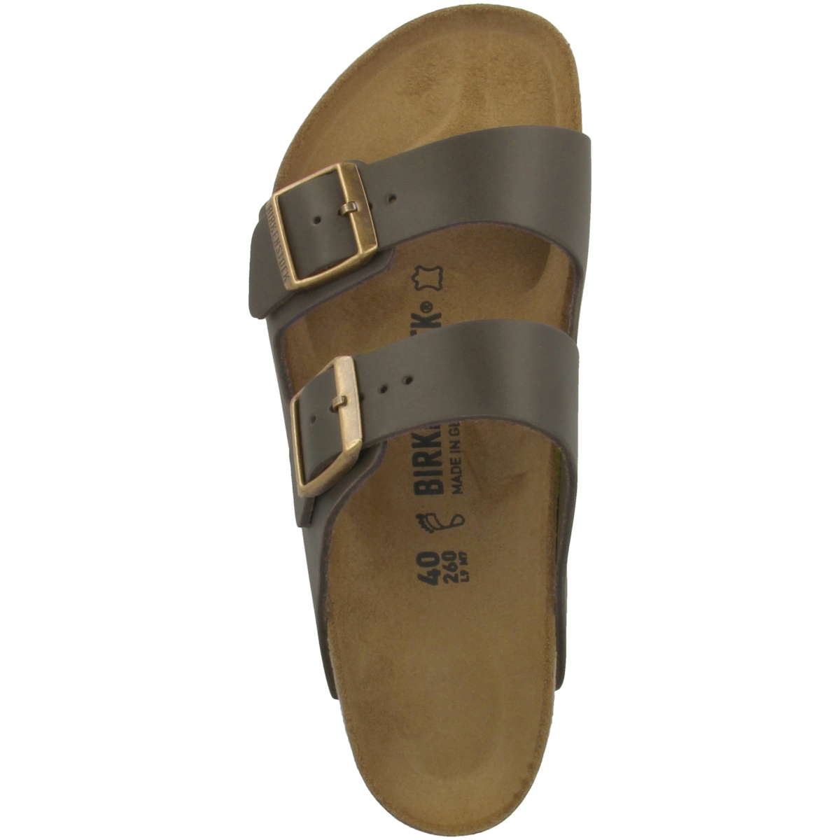 Birkenstock Arizona Glattleder Sandale normal braun Birkenstock Arizona Glattleder Sandale normal braun
