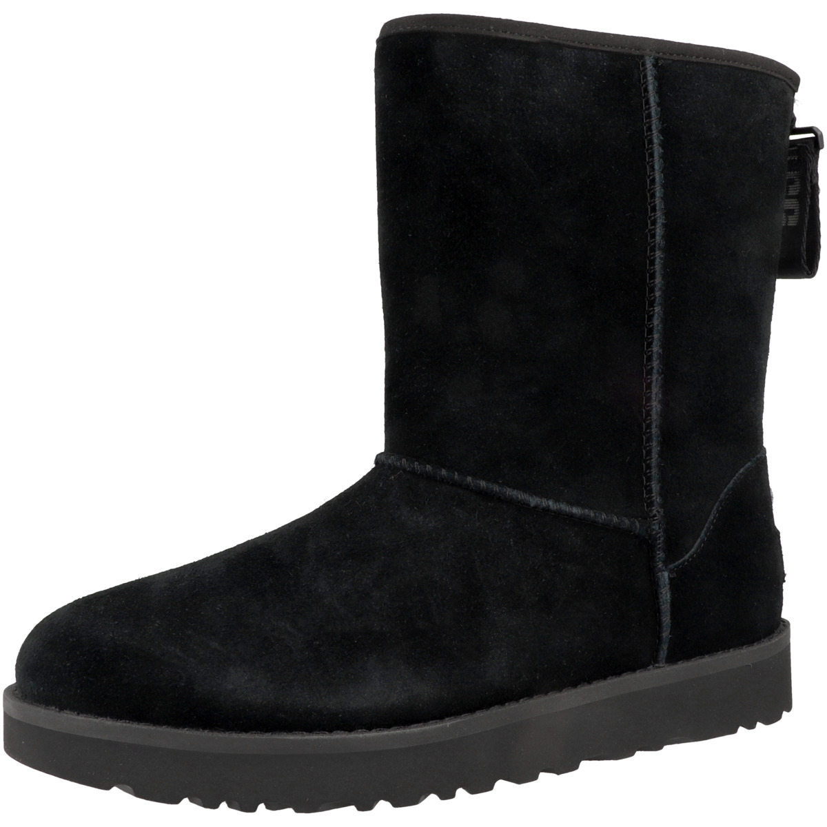 UGG Classic Short Logo Zip Boots schwarz