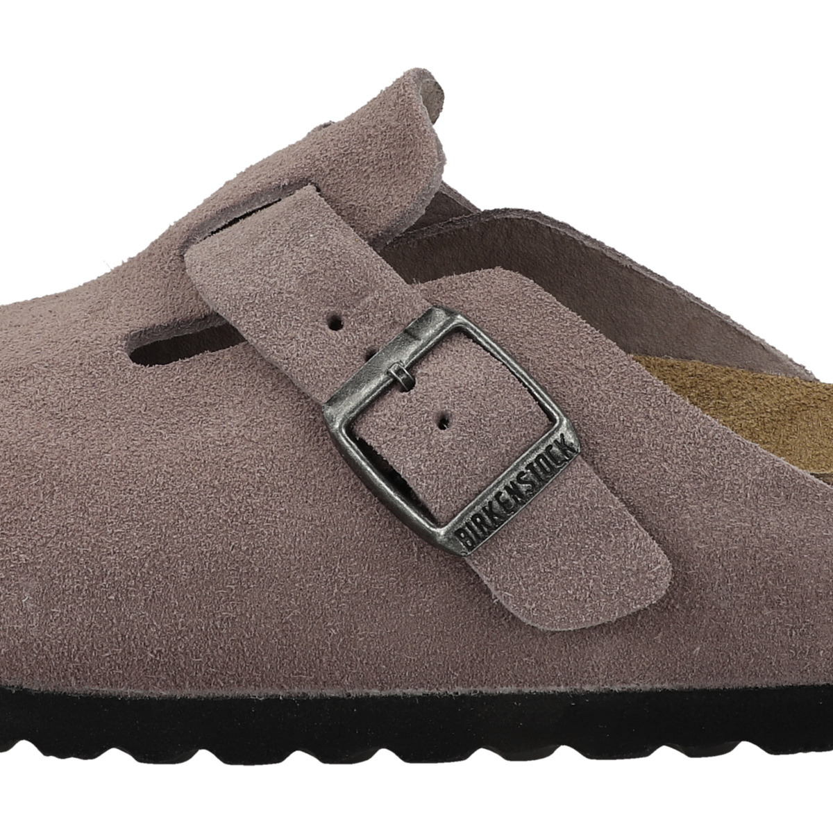 Birkenstock Boston Veloursleder Clogs schmal lila