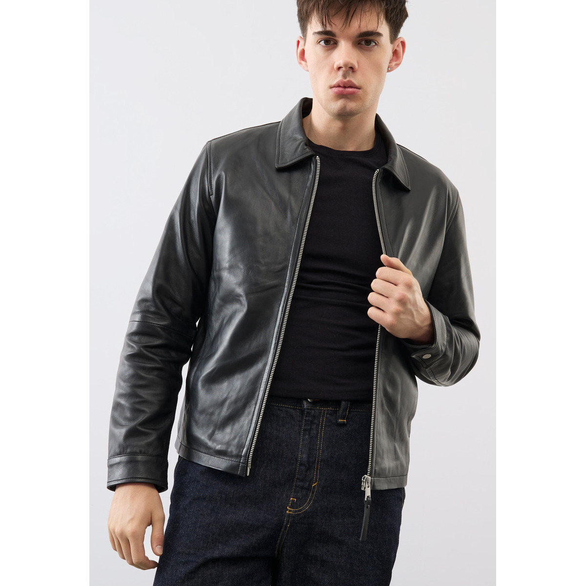 Bolongaro Trevor Tyler Jacket Lederjacke schwarz