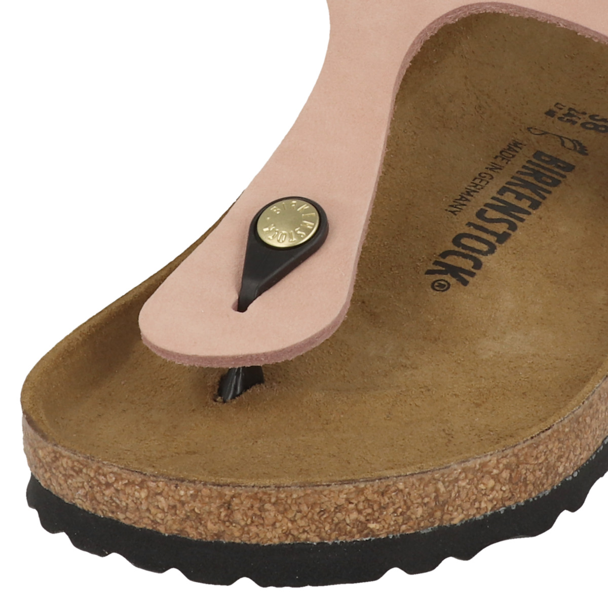 Birkenstock Gizeh Nubukleder Zehensandale normal rosa