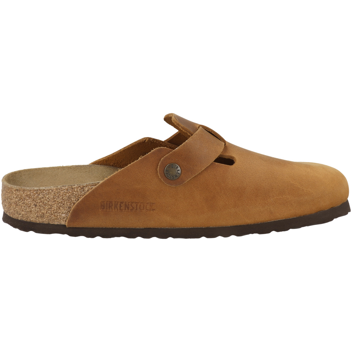 Birkenstock Boston Geöltes Nubukleder Clogs schmal braun