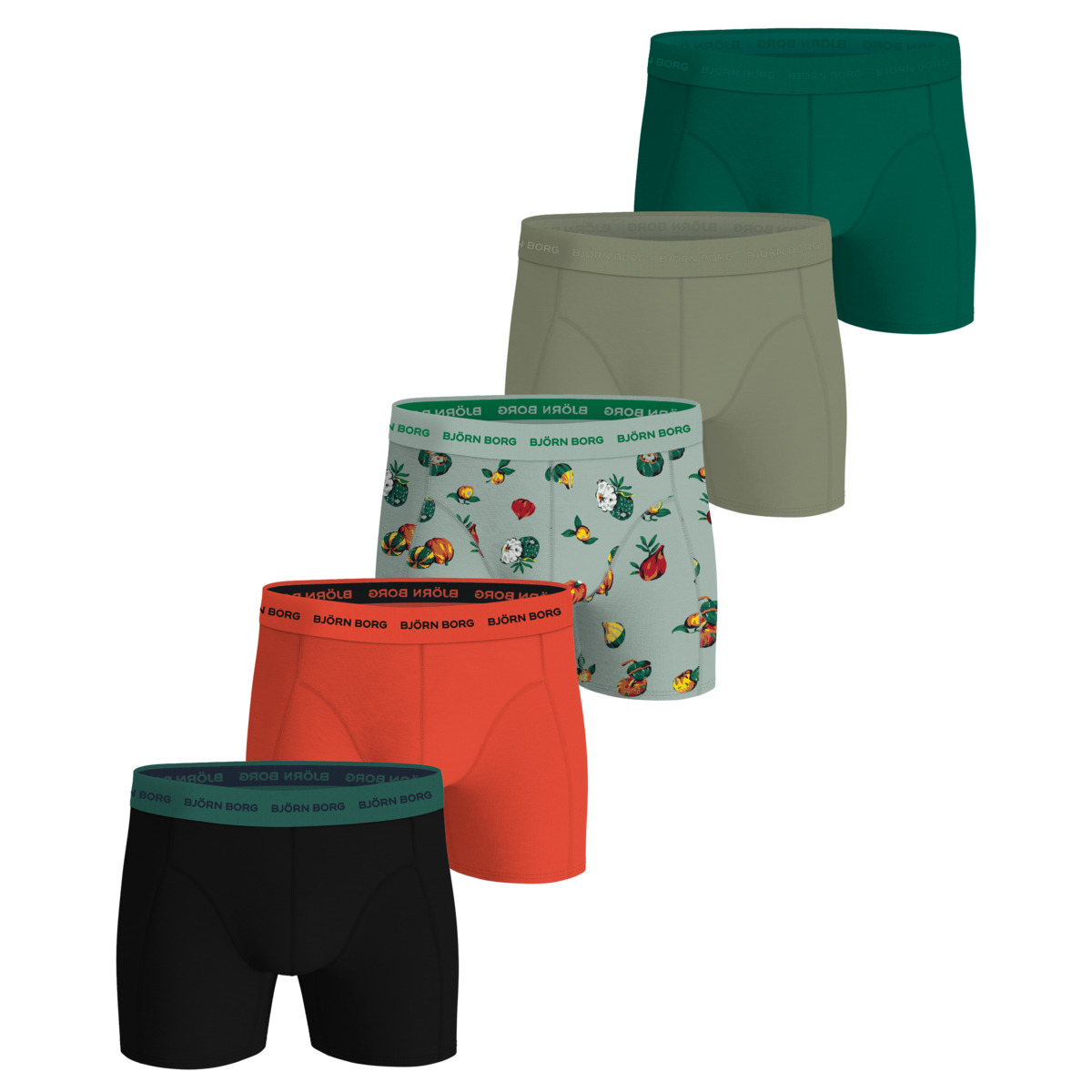 Björn Borg Cotton Stretch Boxer 5er Pack Boxershorts multicolor